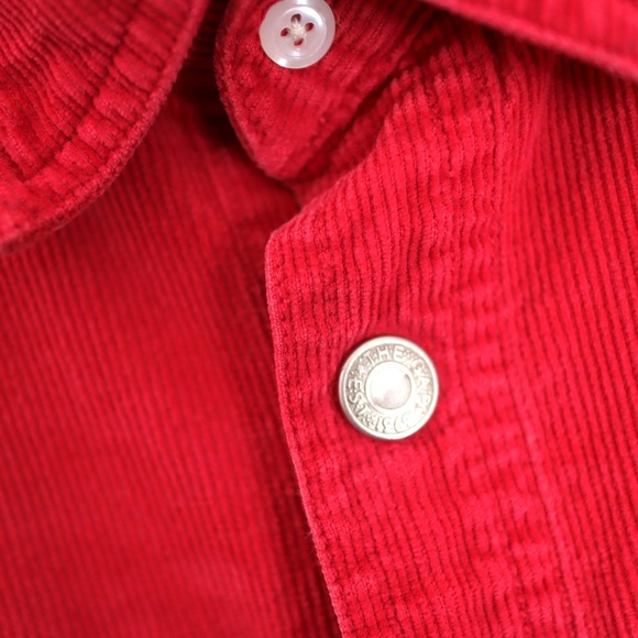 Vintage 90s GAP red kids corduroy shirts / 6-7Y Youth S - Picture 8 of 12